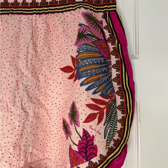 NWT FARM Rio Multicolored Floral Tropical Print Shorts Beaded Tie Detail Pockets - Picture 9 of 12